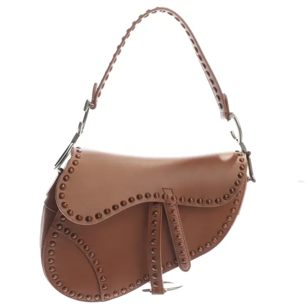 Schultertasche in Braun, Leder, Dior