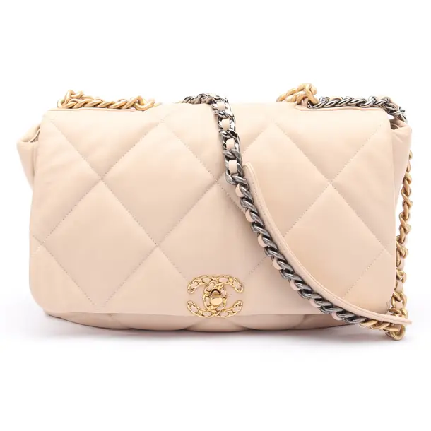 Shoulder Bag in White, Leather, Chanel