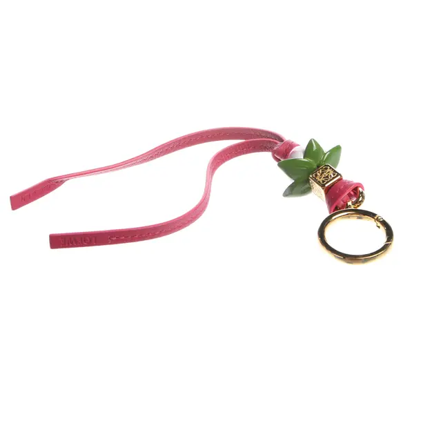 Schlüsselanhänger in Rosa, Leder, Loewe