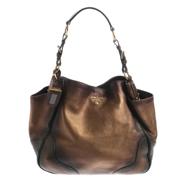 Schultertasche in Braun, Leder, Prada