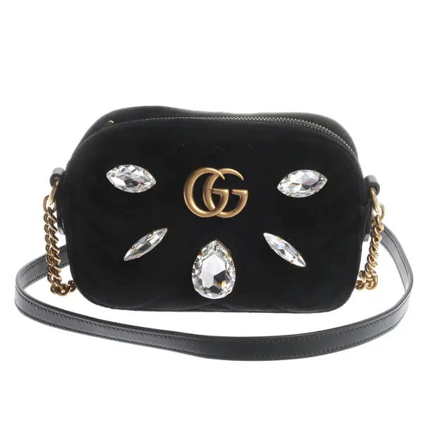 Umhängetasche in Schwarz, Baumwolle, Gucci