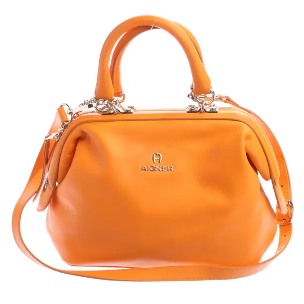 Handbag in Orange, Leather, Aigner