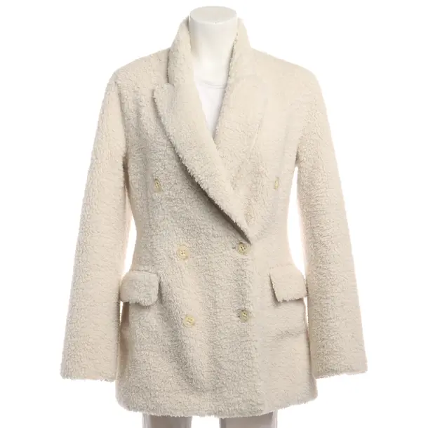 Mid-Season Coat in White, Polyester, Dorothee Schumacher