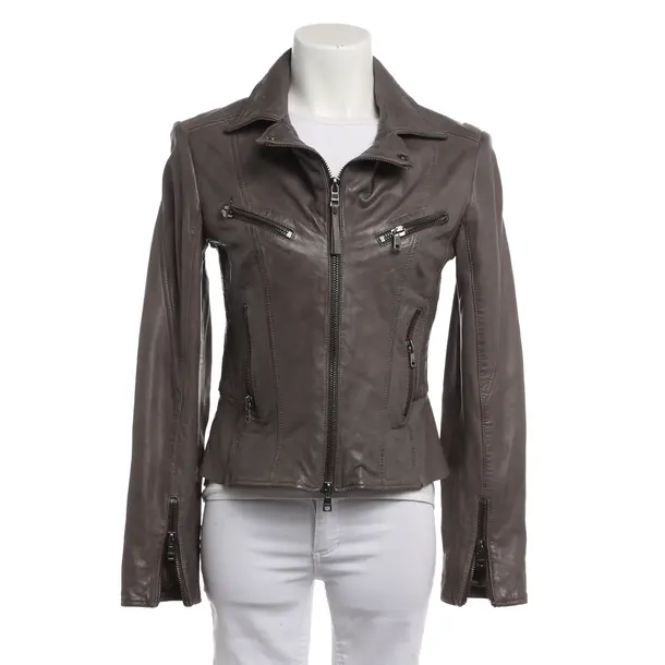 LeatherJacket, in Gray, Leather, Marc Cain Sports