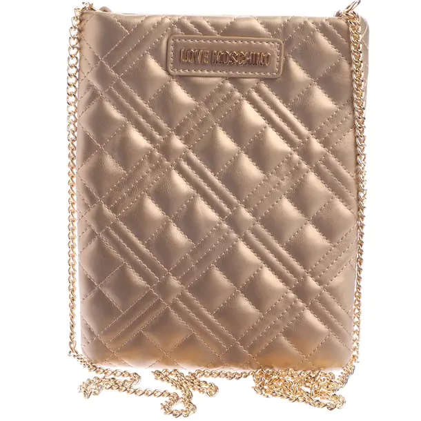Abendtasche in Metallic, Polyurethan, Love Moschino