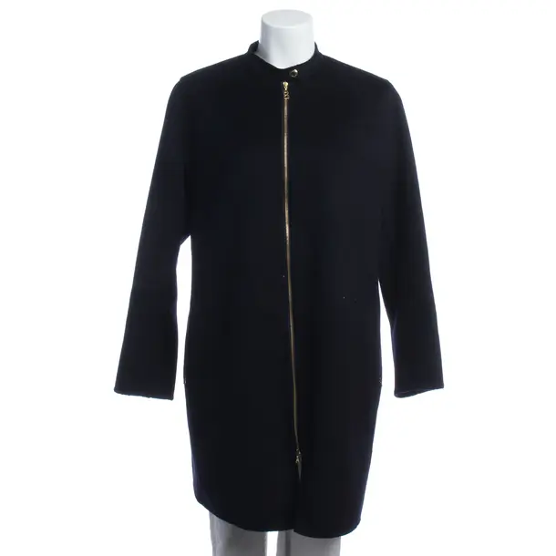 Mid-Season Coat in Blue, Wool, Sônia Bogner