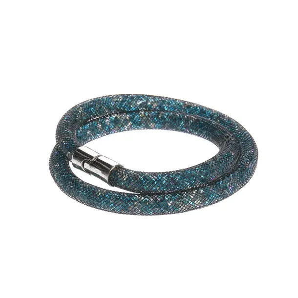Bracelet in Blue, Other Fibers, Swarovski