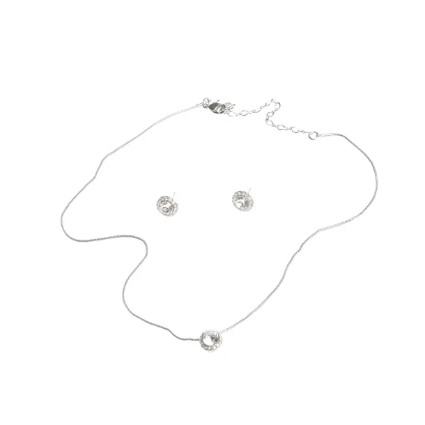 Schmuckset in Metallic, Metall (metallisch, metallisiert), Swarovski