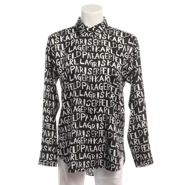 Bluse in Schwarz, Polyester, Karl Lagerfeld