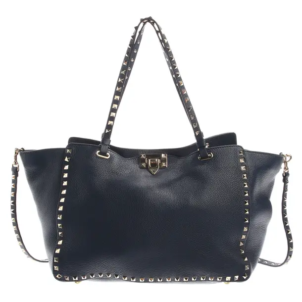 Handbag in Blue, Leather, Valentino