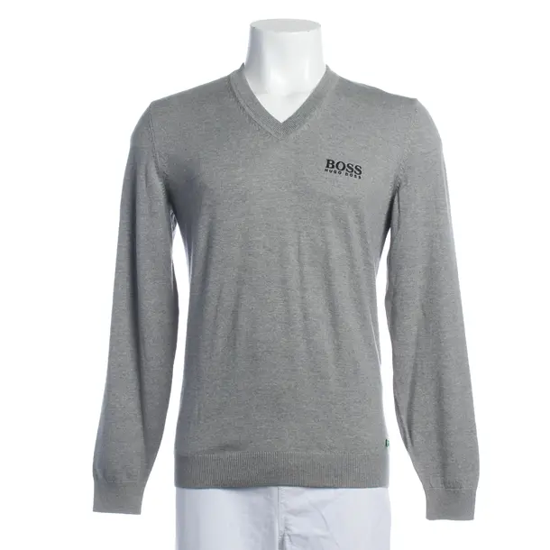 Jumper in Gray, Wool, Hugo Boss Green