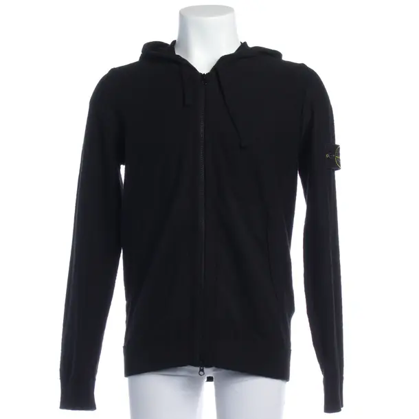 Zip-Up Hoodie in Black, Cotton, Stone Island