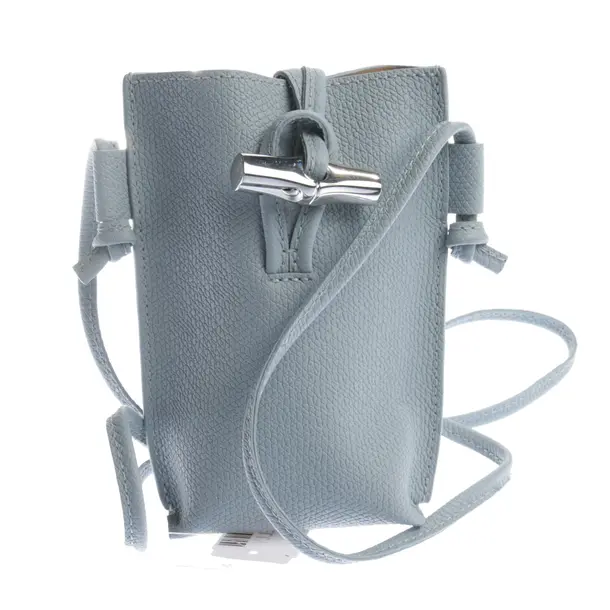 Phone Case in Blue, Leather, Longchamp
