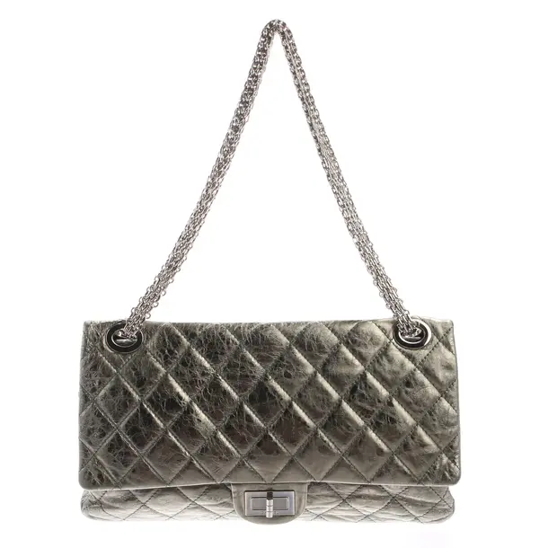 Schultertasche in Grün, Leder, Chanel