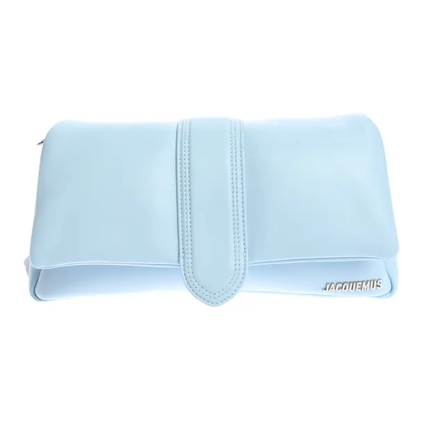Clutch in Blau, Leder, Jacquemus