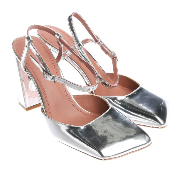 Slingbacks in Metallic, , Amina Muaddi