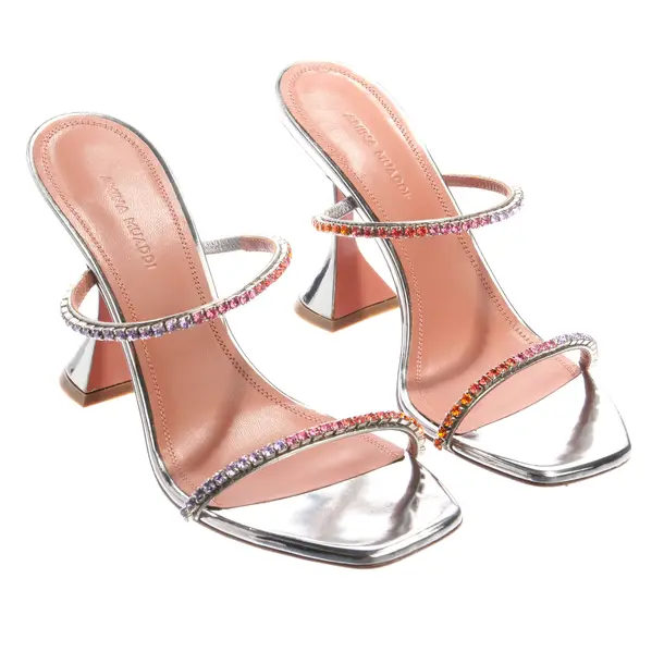 Sandaletten in Metallic, , Amina Muaddi
