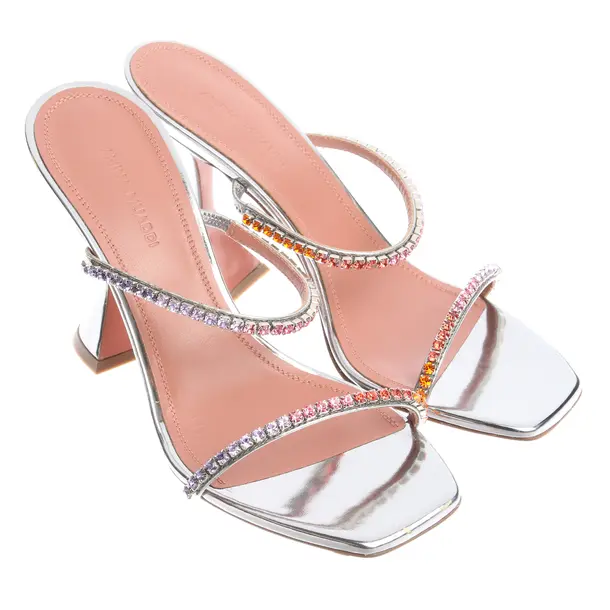 Sandaletten in Metallic, , Amina Muaddi