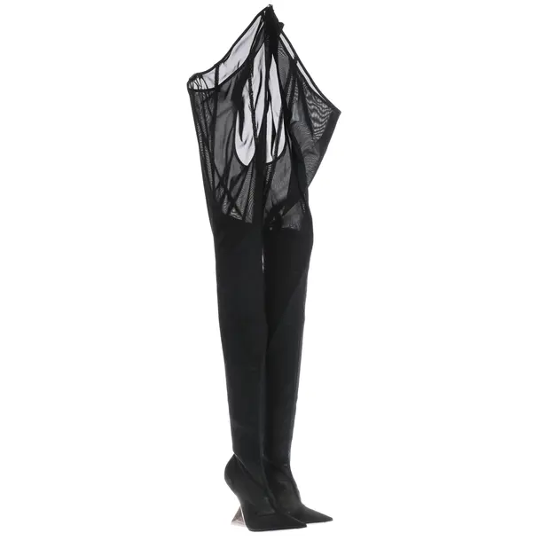 Overkneestiefel in Schwarz, , The Attico