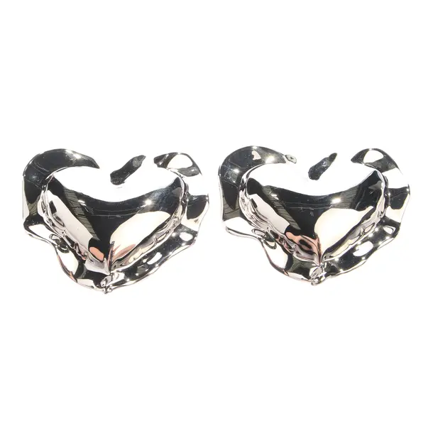 Ohrringe in Metallic, Metall (metallisch, metallisiert), Nina Ricci