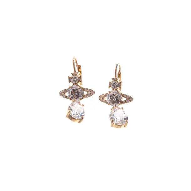 Ohrringe in Metallic, Metall (metallisch, metallisiert), Vivienne Westwood
