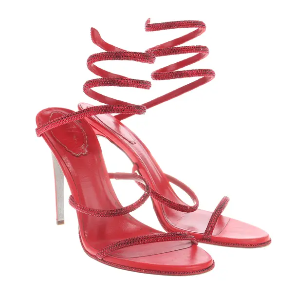 Heeled Sandals, in Red, René Caovilla