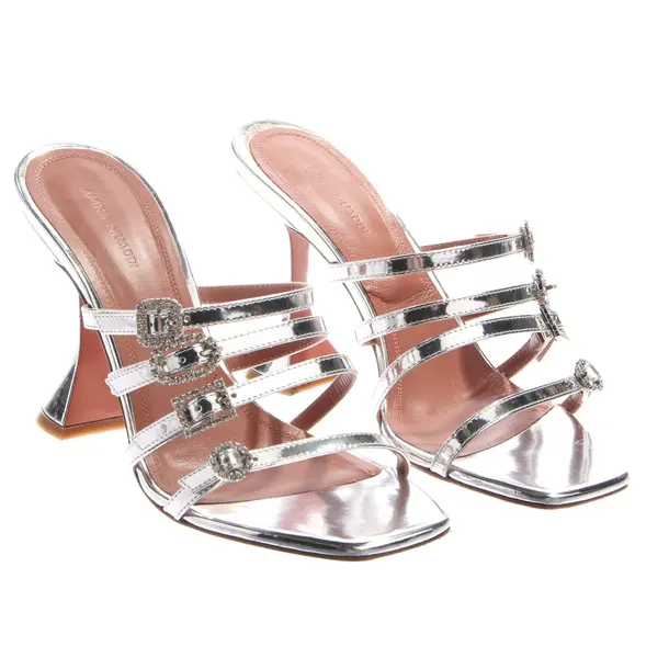 Sandaletten in Metallic, , Amina Muaddi