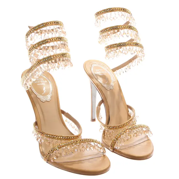 Heeled Sandals in Metallic, , René Caovilla