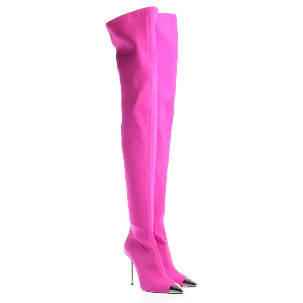 Over-The-Knee Boots in Pink, , David Koma