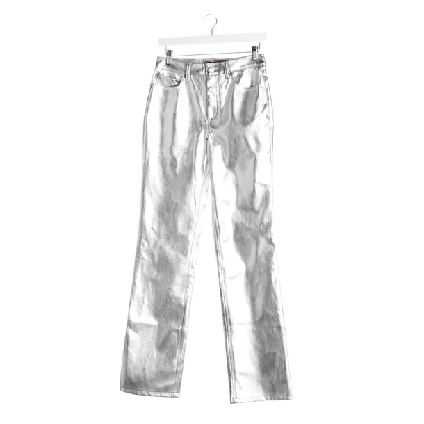 Pants in Metallic, Polyurethane, Staud
