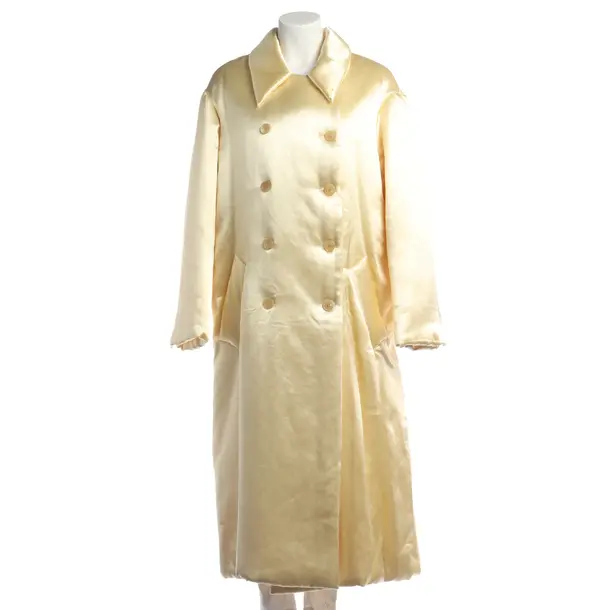 Mid-Season Coat in White, Viscose, Khaite