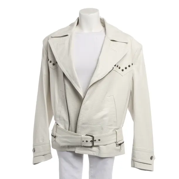 Lederjacke, in Beige, Leder, Alessandra Rich