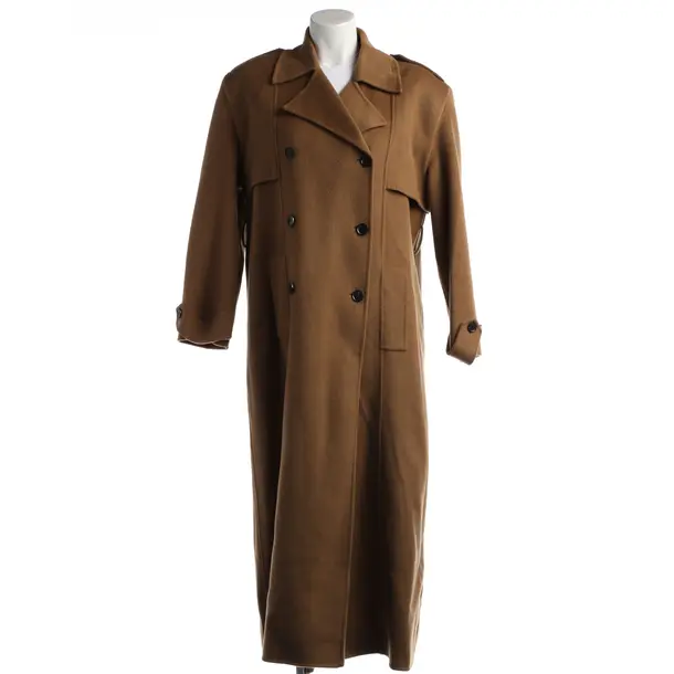 Mid-Season Coat in Brown, Wool, Frankie Shop
