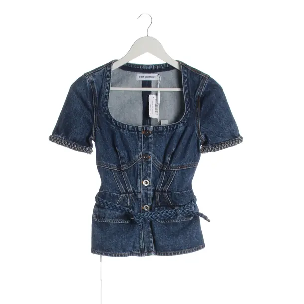 Bluse in Blau, Polyester, self-portrait