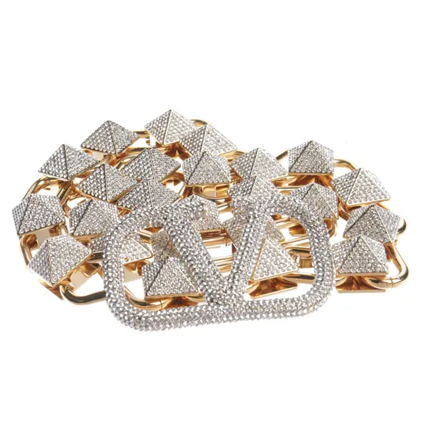Gürtel in Metallic, Metall (metallisch, metallisiert), Valentino