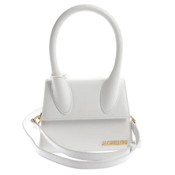 Handtasche in Weiß, Leder, Jacquemus