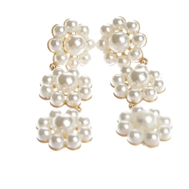 Earrings in White, Other Fibers, Jennifer Behr