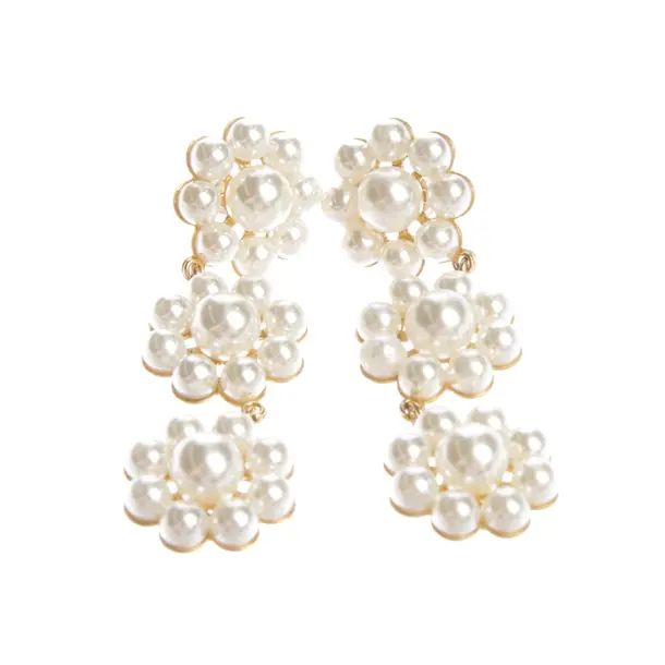 Earrings in White, Other Fibers, Jennifer Behr