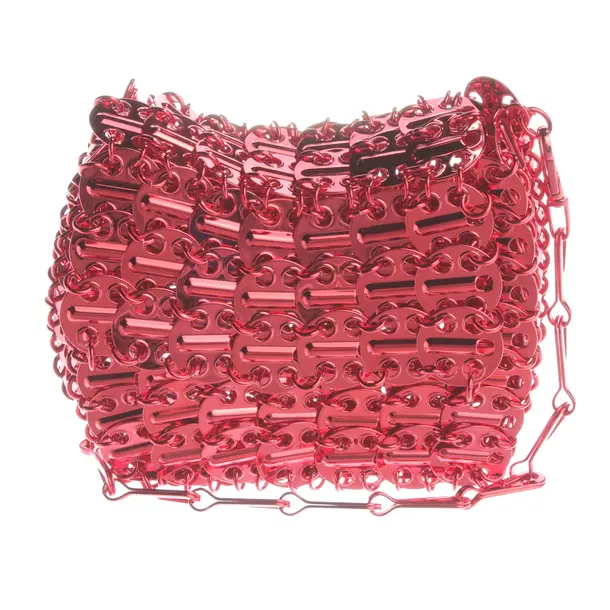 Borsa da sera, in Rosso, Metallo (metallico, metallizzato), Paco Rabanne