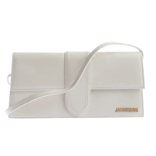 Shoulder Bag in White, Leather, Jacquemus
