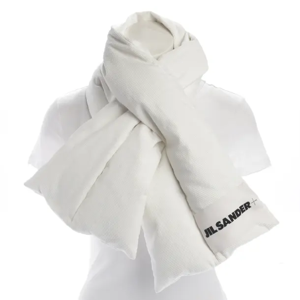 Schal in Weiß, Baumwolle, Jil Sander