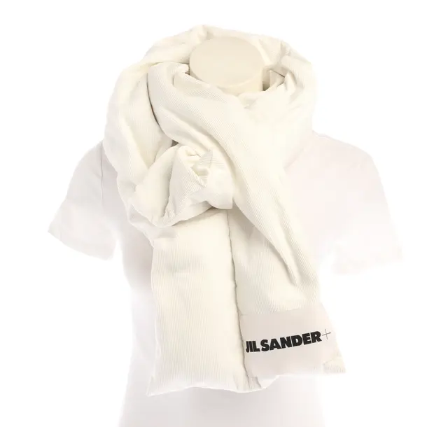 Scarf in White, Cotton, Jil Sander