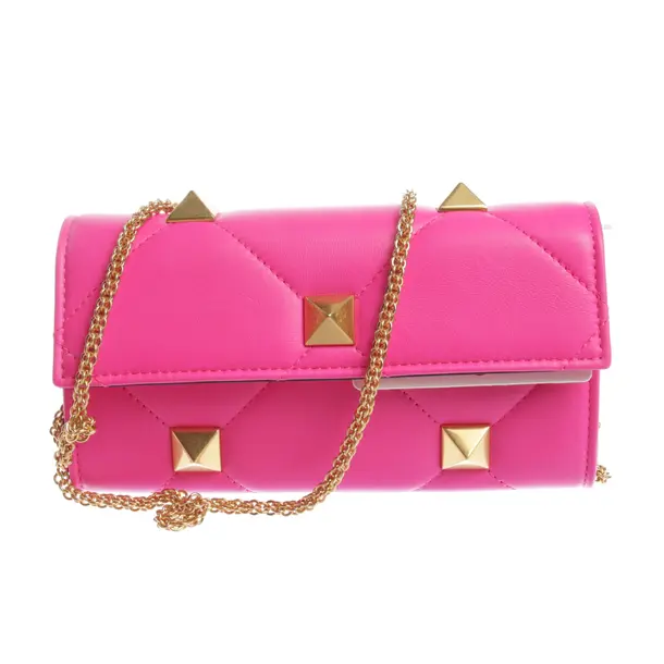 Wallet on Chain in Rosa, Leder, Valentino