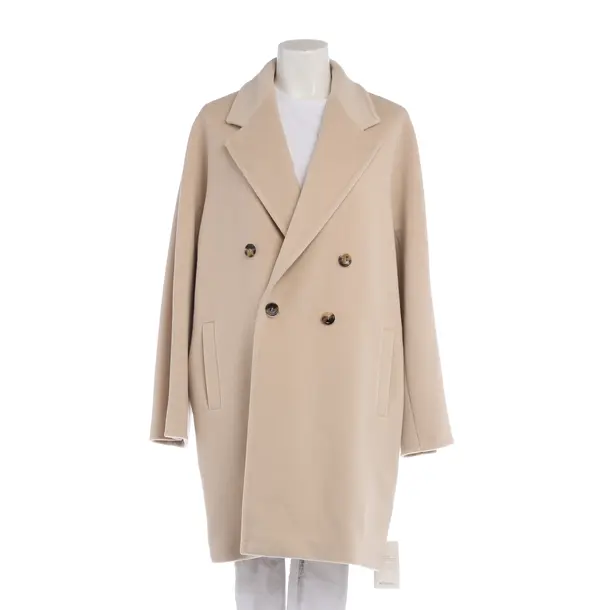 Mid-Season Coat in White, Wool, Max Mara
