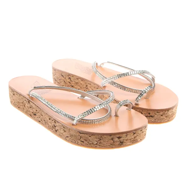 Plateausandalen in Metallic, , Ancient Greek Sandals