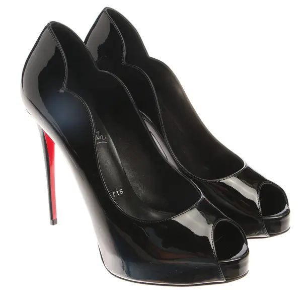 Peep Toes in Black, , Christian Louboutin