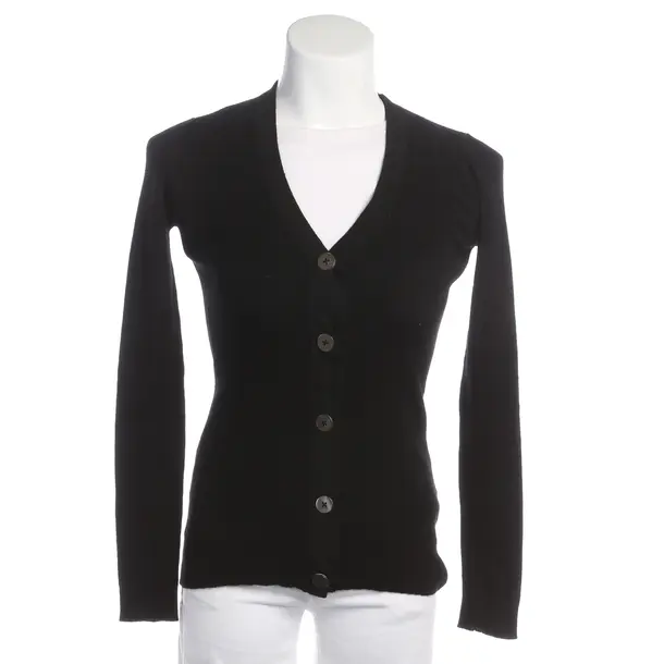 Cardigan in Black, Wool, Falke