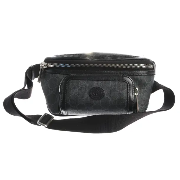 Gürteltasche in Schwarz, Krokodilleder, Gucci