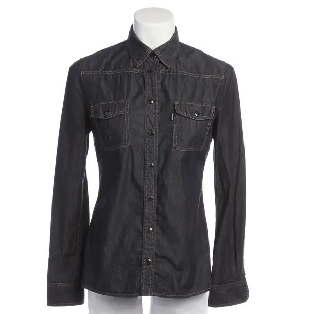 Bluse in Blau, Baumwolle, Tom Ford