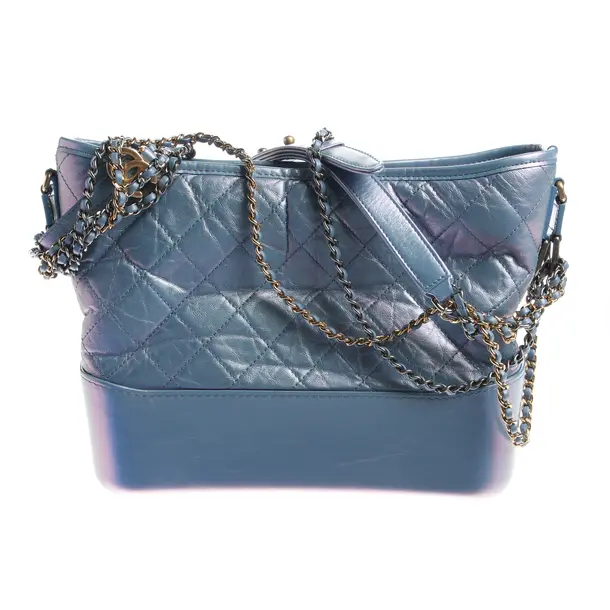 Shoulder Bag in Blue, Leather, Chanel